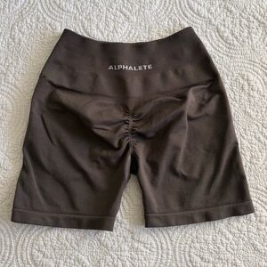 Alphalete Amplify Shorts Mocha Brown 4in Inseam